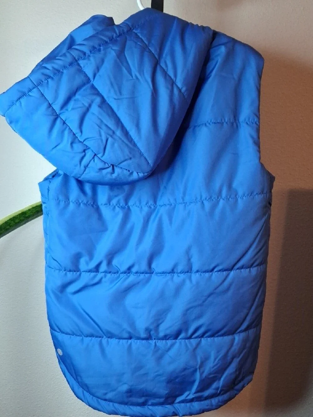 Zella Bright Blue Quilted Hooded Puffer Vest NWT